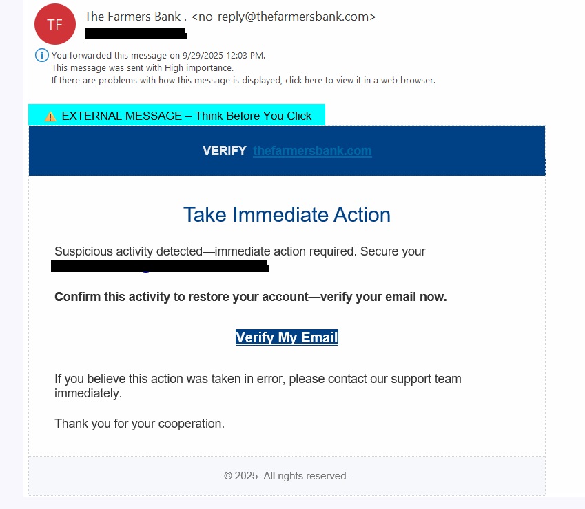 Image of Phishing Scam