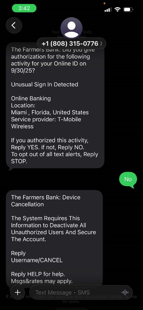 Image of Phishing Attempt